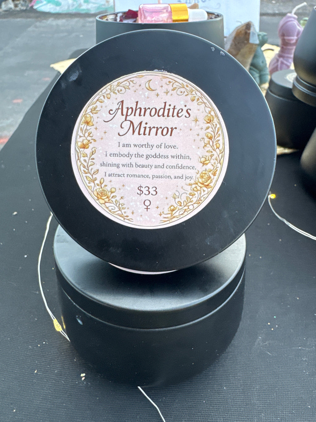 Aphrodite’s Mirror Spell Candle