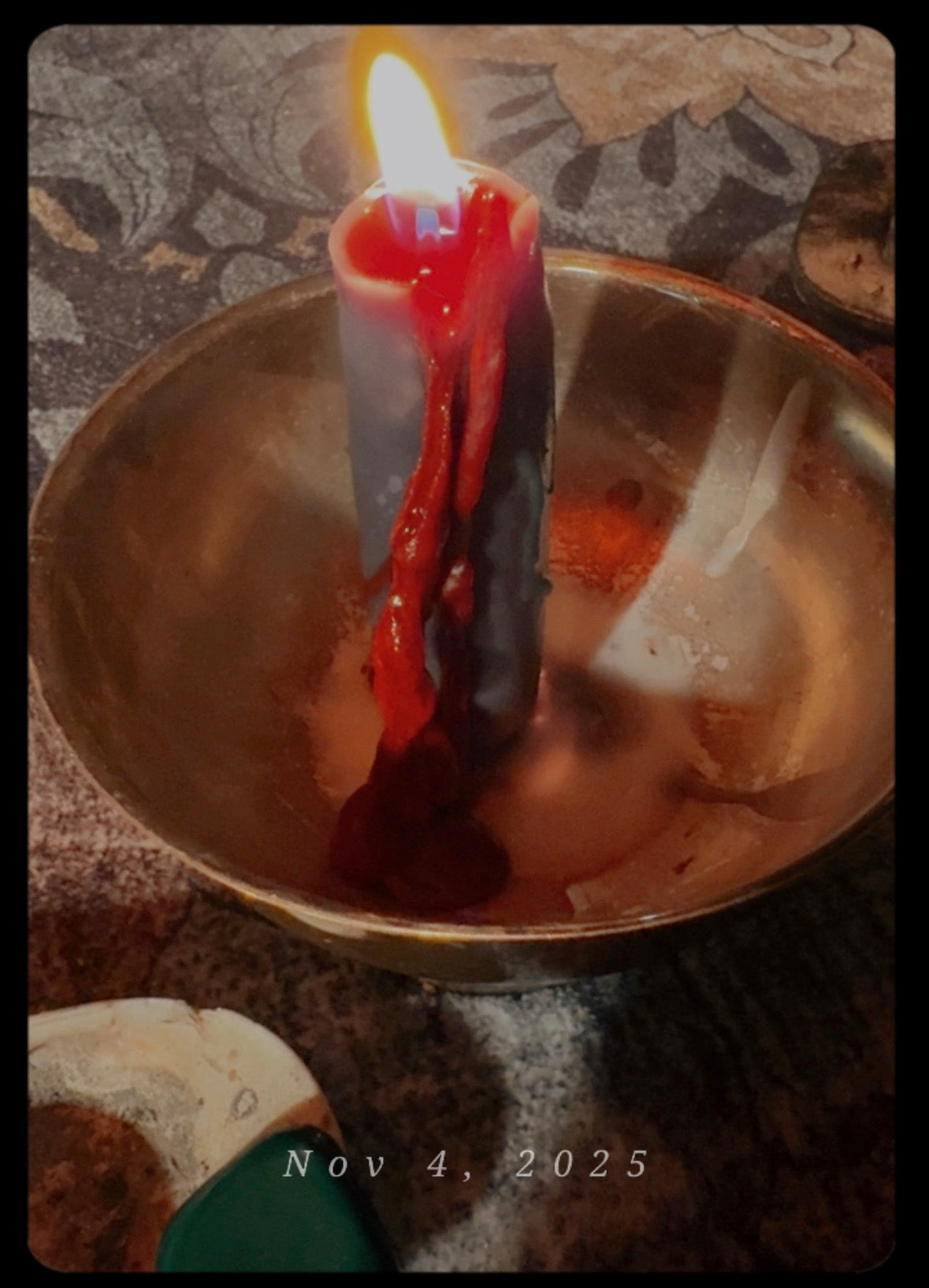 Return to Sender-Hand Rolled Beeswax Bleeding Candle