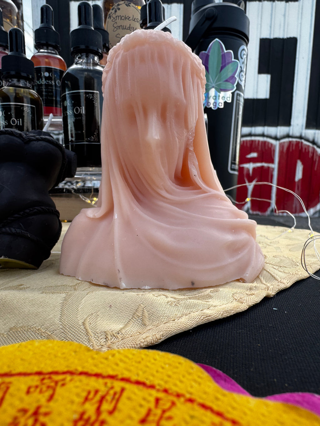 Veiled Woman Altar Candle