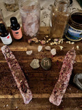 Aphrodite’s Flame | Hand-Rolled Spell Candle | Self Love Ritual | Rose Quartz | Goddess Devotion