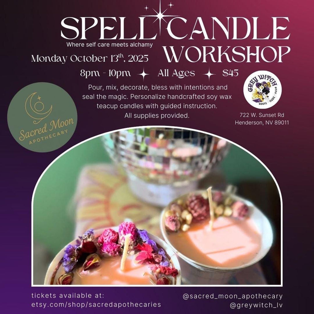 Teacup Spell Candle Workshop | Grey Witch | All Ages