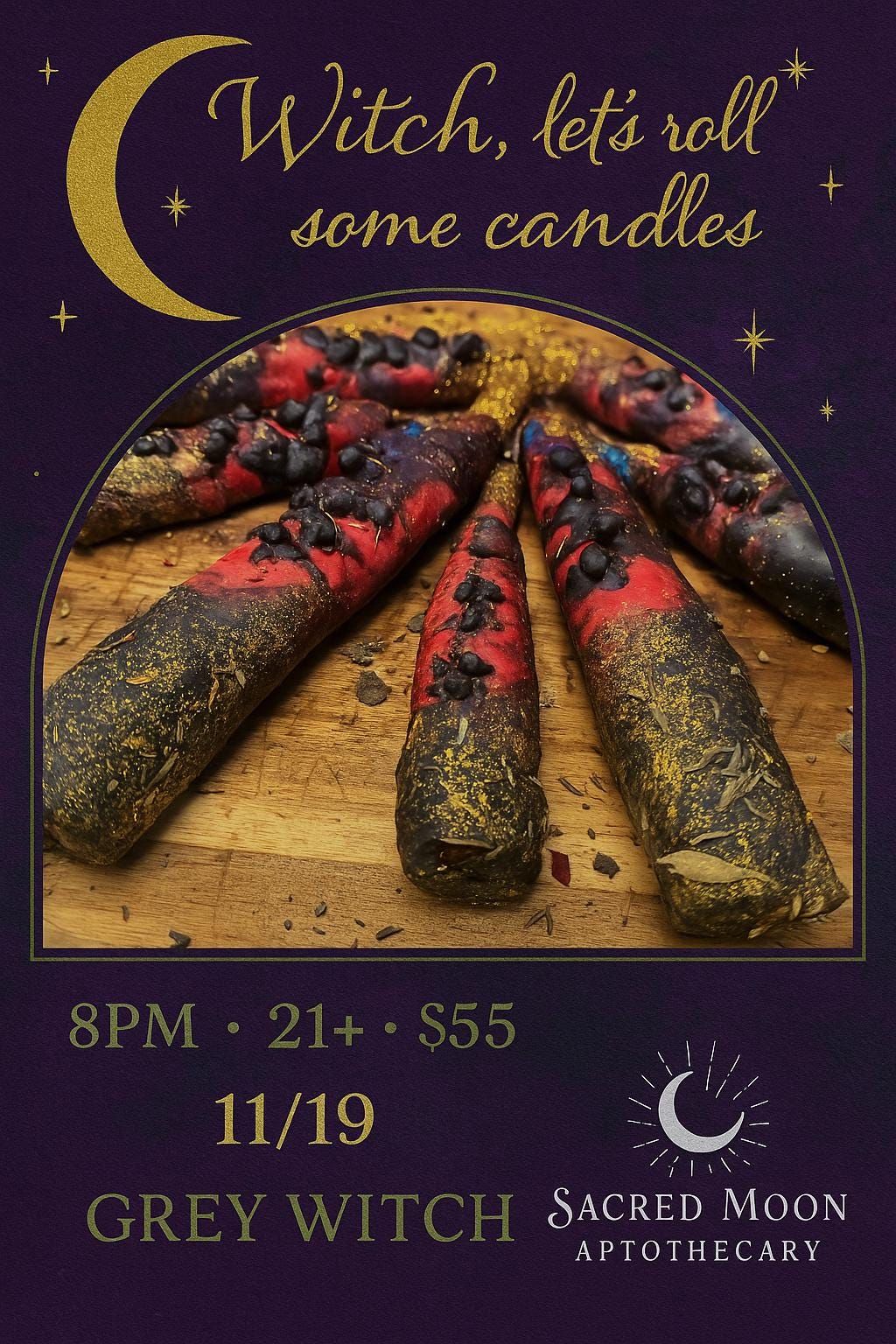 Hand-Rolled Spell Candle Workshop
